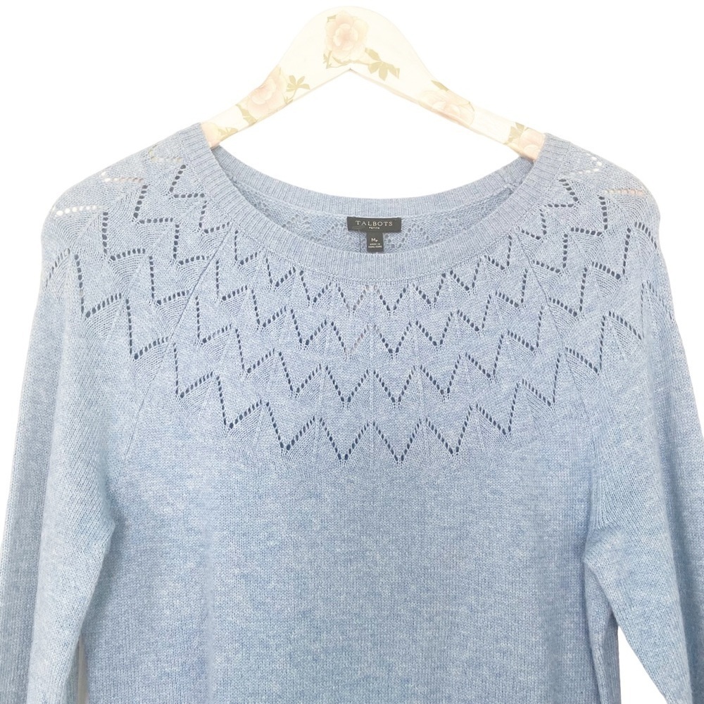 Talbot's Women's Midi Sweater Dress in French Iris Blue Petite Medium NWT - Picture 5 of 10